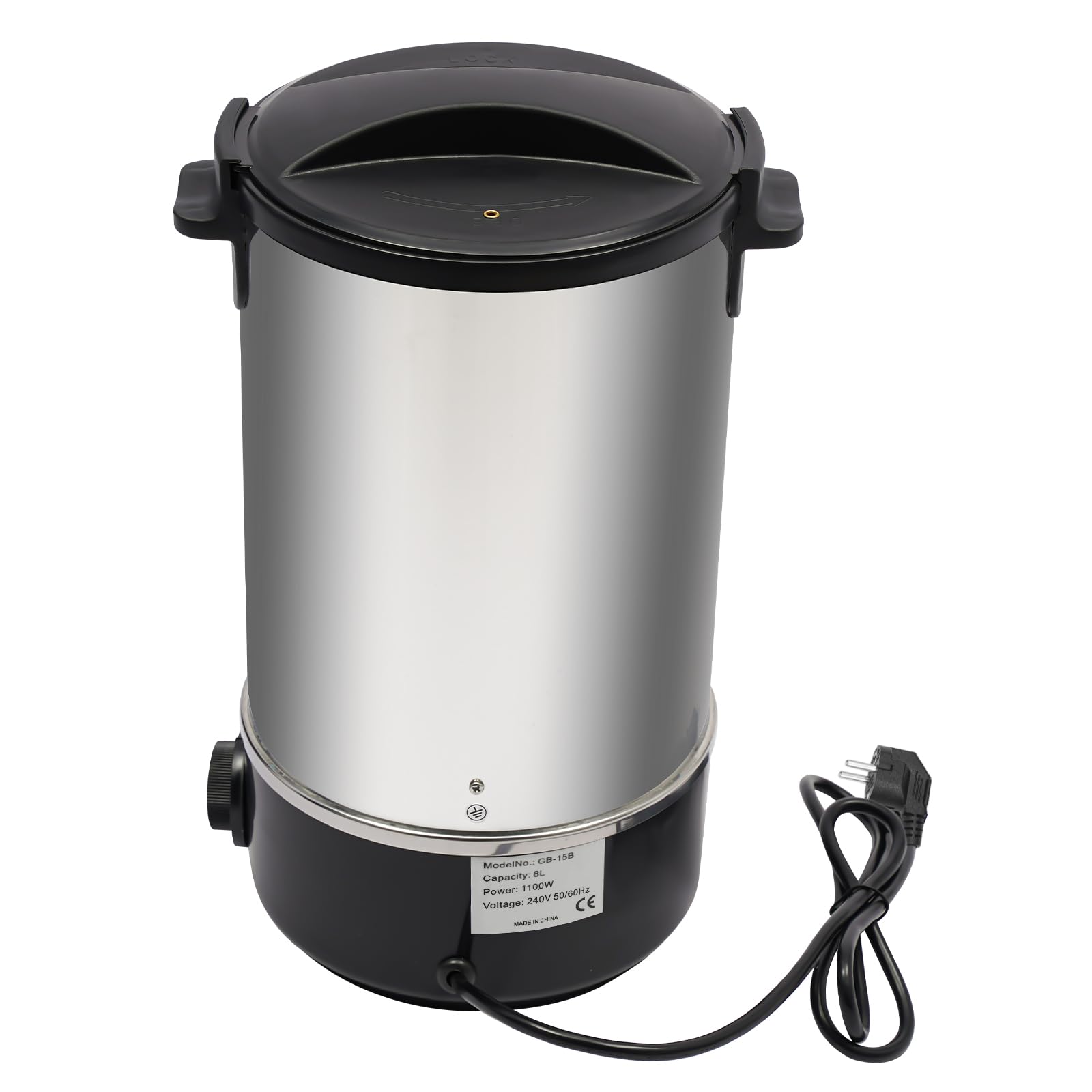 Fundidor de cera de 8 litros - Olla de fusión de cera eléctrica de acero inoxidable de 1100 W con pantalla digital LED, temperatura ajustable de 30 a 100 °C de calentamiento rápido para hacer