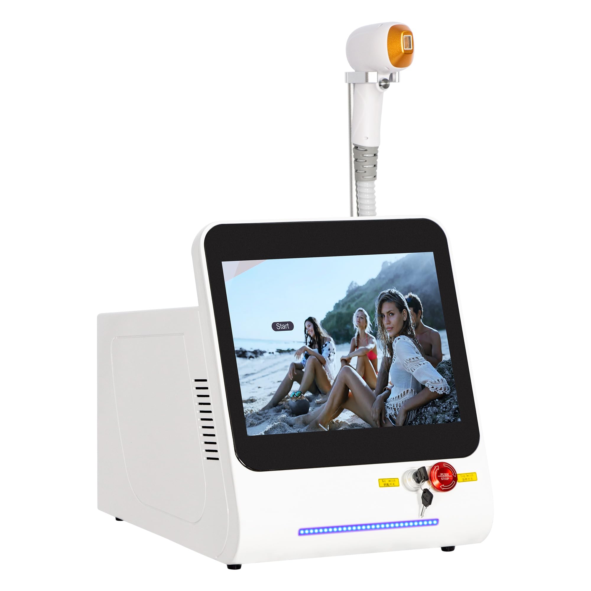Depilatore Laser a Diodi Indolore 2026, Tecnologia di Raffreddamento Integrata, 3 Lunghezze d'Onda (808nm/755nm/1064nm), Per Viso e Corpo, Ideale per Uso Domestico e Spa