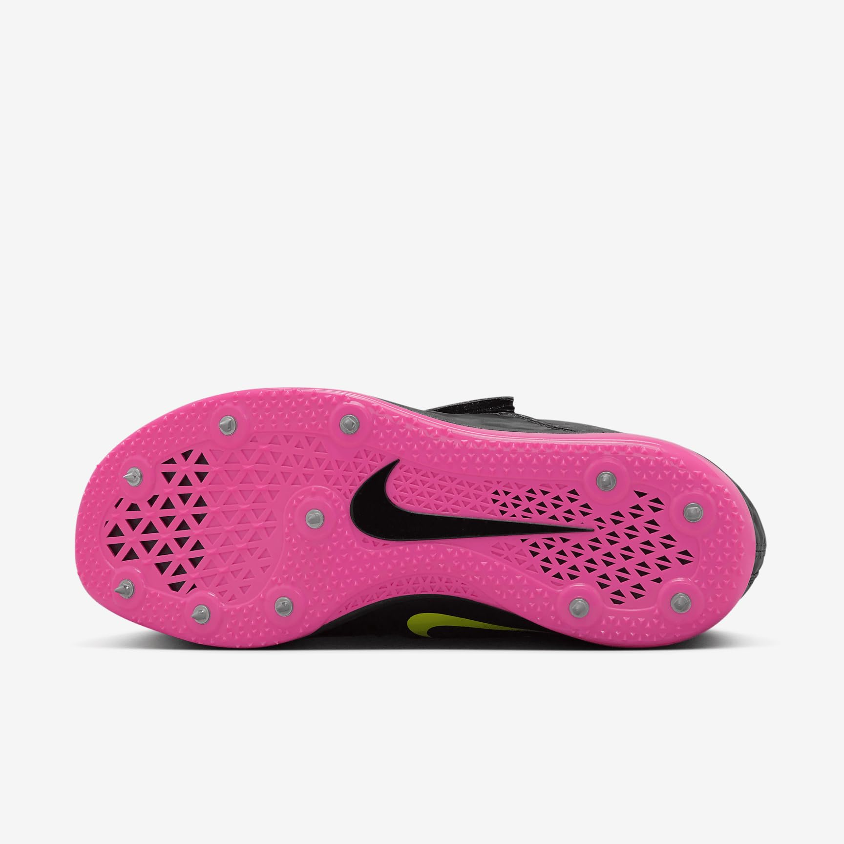 Nike High Jump Elite Track & Field Jumping Spikes (806561-003, Anthracite/Black/Light Lemon Twist/Fierce Pink) Size 8.5 - Image 2