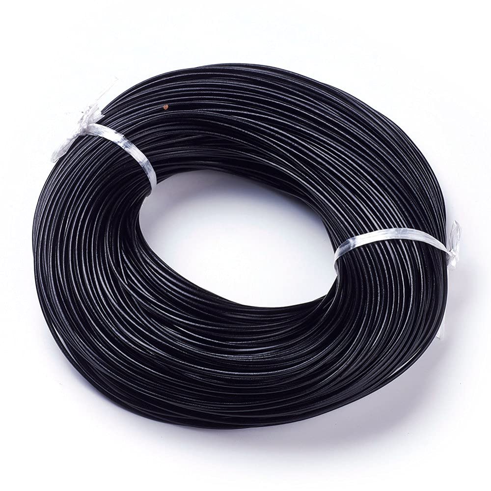 100 m/Lotto Cordoncini per Gioielli in Pelle di Vacchetta 1 mm 1,2 mm 1,5 mm 2 mm per la creazione di Gioielli Accessori per Collana di bracciali