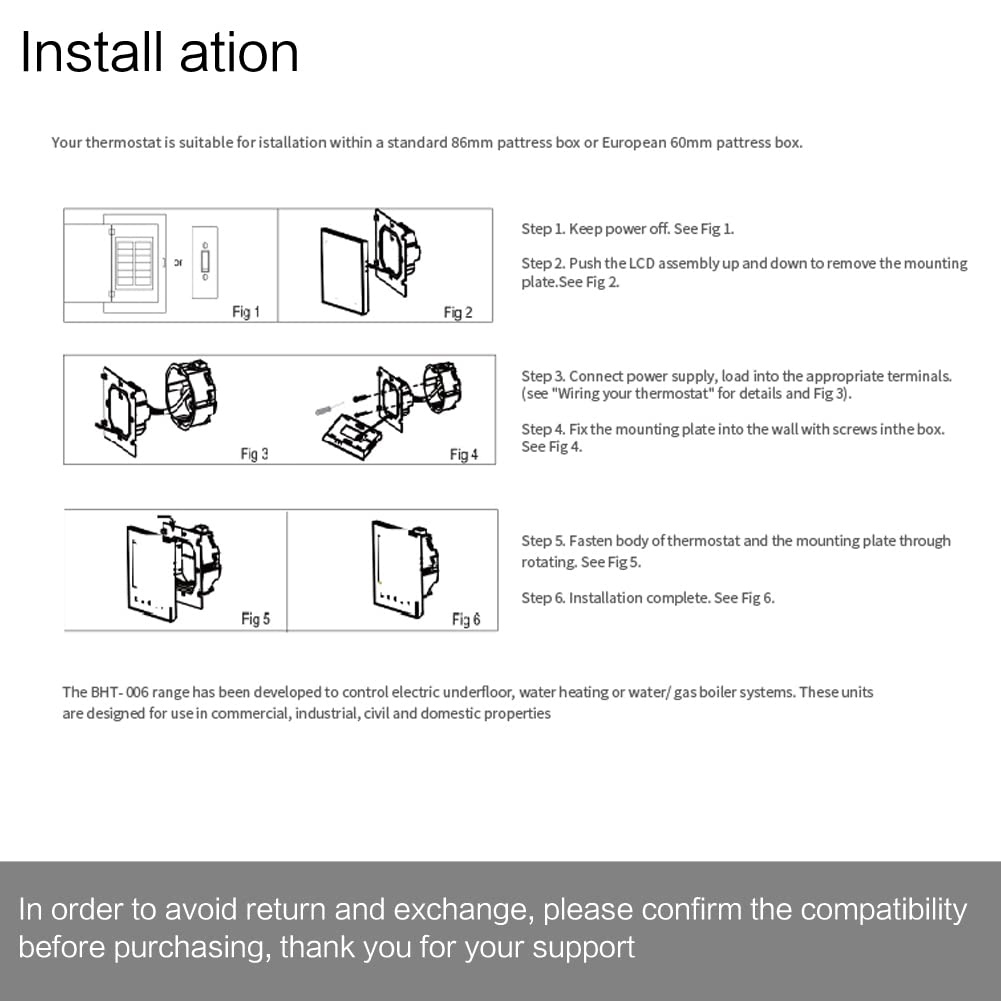 Termostato Smart Wifi Caldaia a gas/acqua Riscaldamento Termostato ambiente Telecomando Regolatore di temperatura programmabile digitale Umidità Tuya Funziona con Amazon Alexa Google Home 95~240VAC