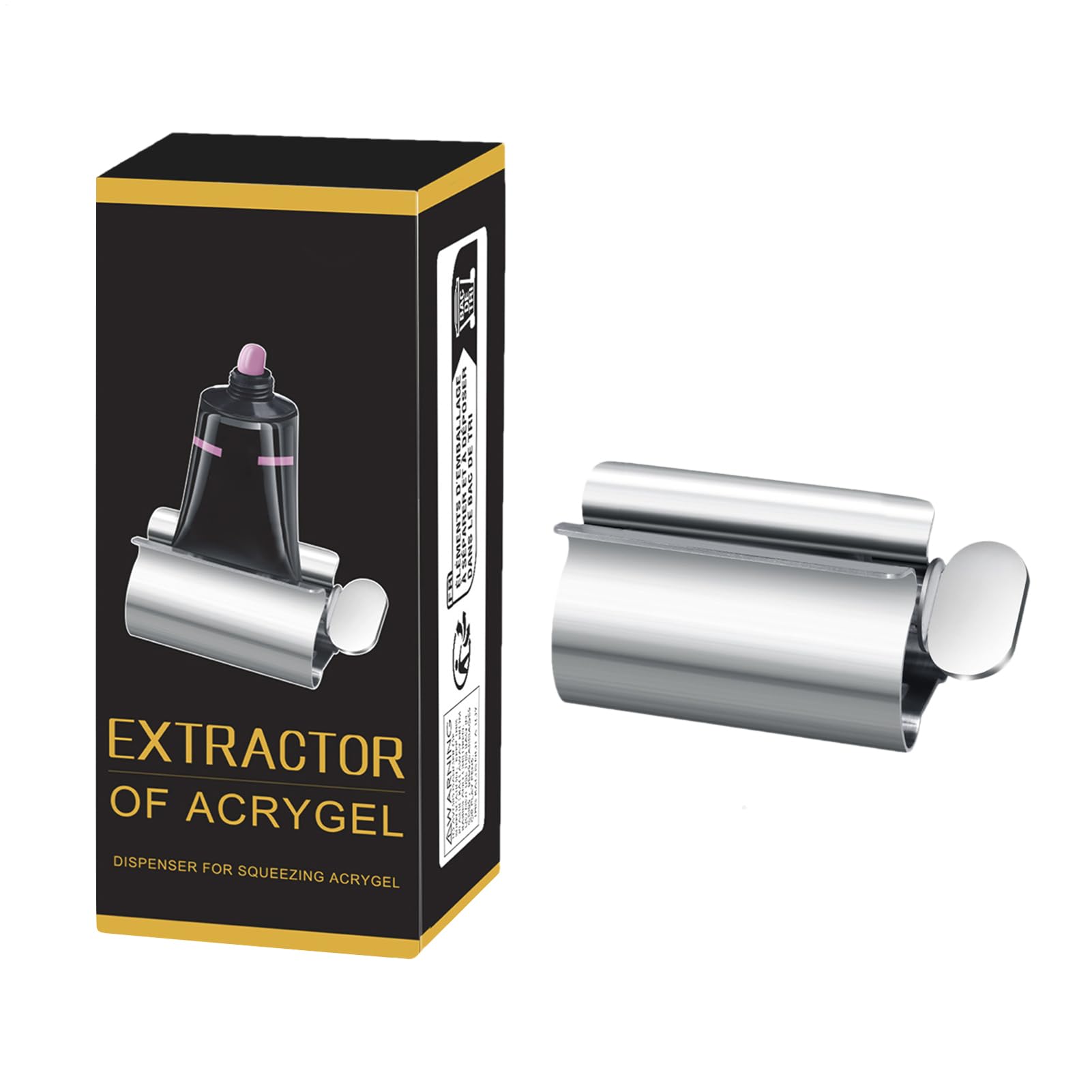 Toothpaste Squeezer - Stainless Steel Tube Squeezer Rollers | Metal Tube Presser | Tube Wringer for Hand Cream | Manual Toothpaste Dispenser Rollers, Stainless Steel Paste Wringer for Paint Cream