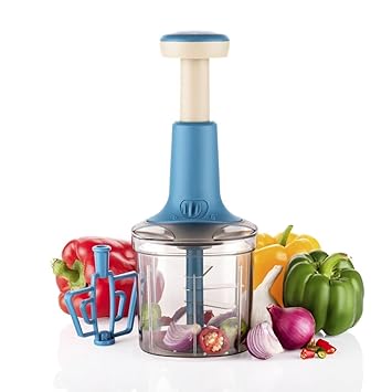 Heavy Quality Push Chopper - 1000ML - Vegetable & Fruit Chopper (Pack of 1)