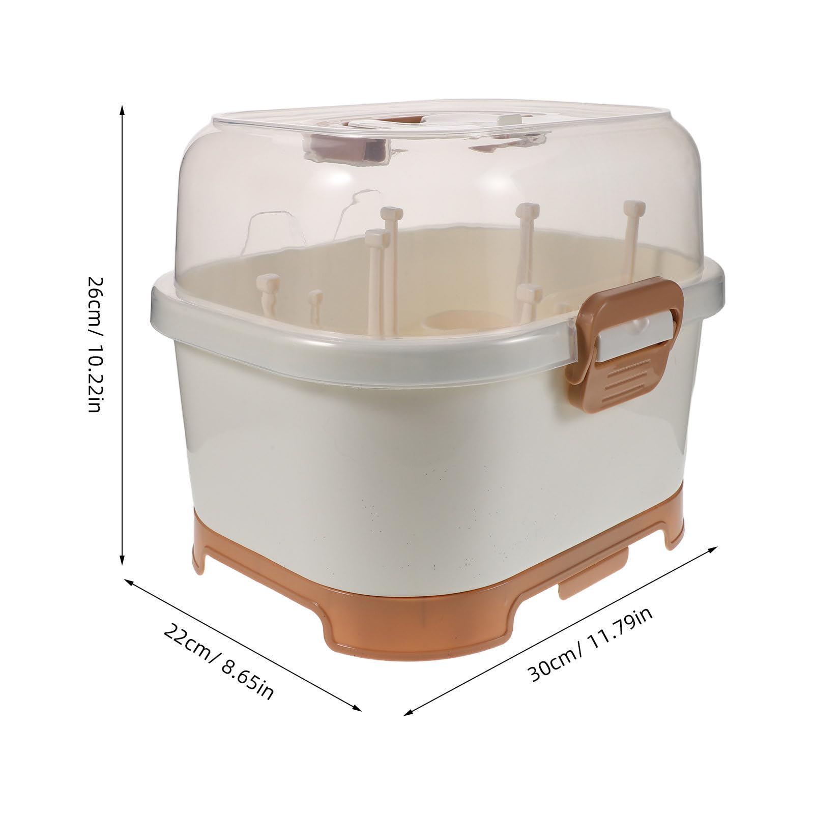 HEALLILY Estante de Secado para Biberones Organizador de Biberones Plástico con Tapa Almacenamiento Vertical y Utensilios para Viaje y Bolsa de Viaje para Bebés