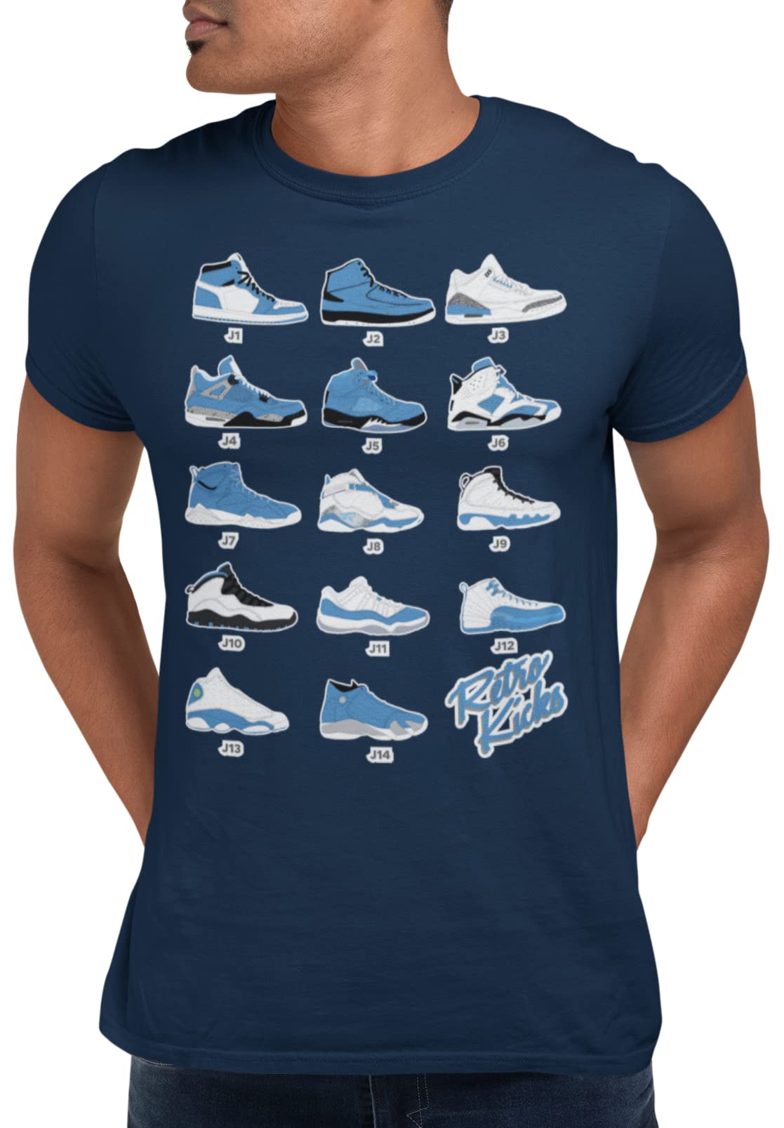 Jordan Retro Sneakers University Blue Image T Shirt To Match