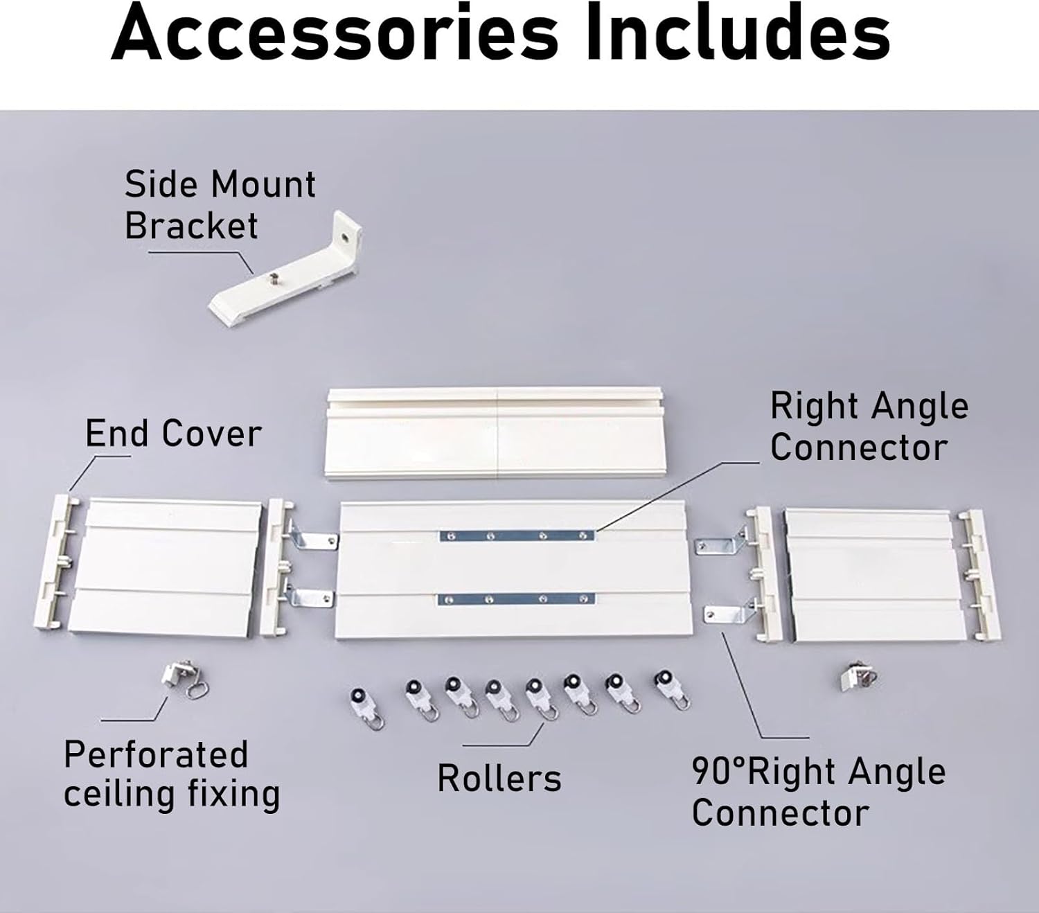 Heavy Duty Curtain Rail Box, Wall/Ceiling Mount Valance Frame, Blackout Pelmet Cassette Cover for Bedroom & Living Room, 1.7m (5.6ft) - Stylish & Durable Solution