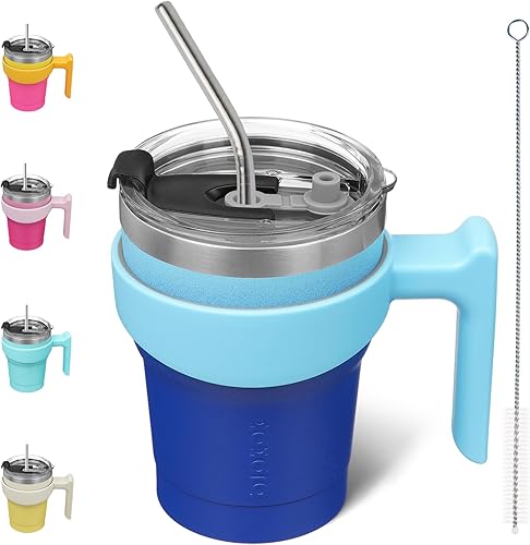 Miniatura 214 de BJPKPK 30 oz Tumbler With Handle And Straw Stainless Steel Insulated Tumbler Cups For Water Or Ice Coffee,Blood Moon