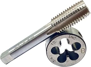 GBJ 3/4"-10 3/4"-14 3/4"-18 HSS Tap And Die Set UNF Machine Thread Tap And UNF Round Thread Die Right Hand (3/4-10 UNC)