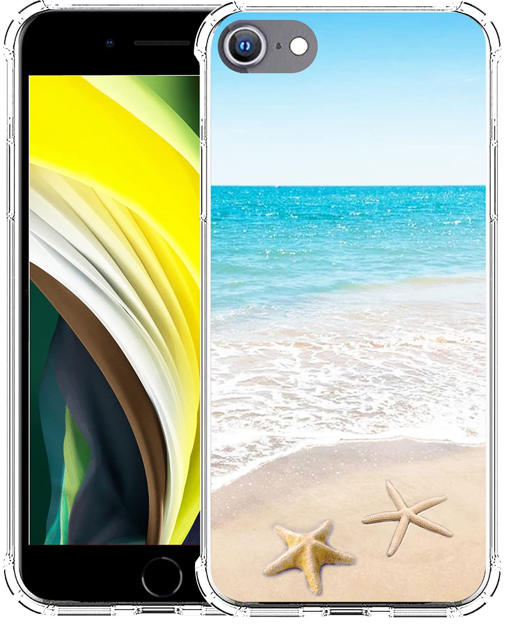 Amazon.com: MUQR 柔性凝膠超薄防摔保護套相容於iPhone 7/8/SE 2