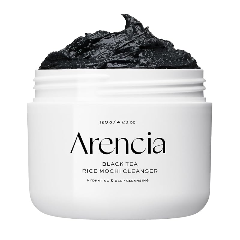 Limpador facial de chá preto e arroz Black Tea Rice Mochi ARENCIA, 120 g