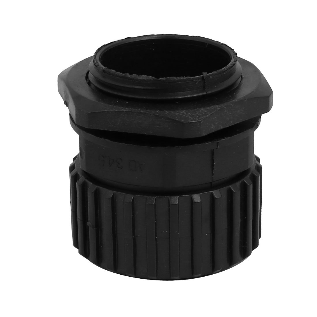 Aexit 3 Pcs Transmission 35.5mm Dia M36x2mm Thread Plastic Cable Gland Pipe Connector Joints Black