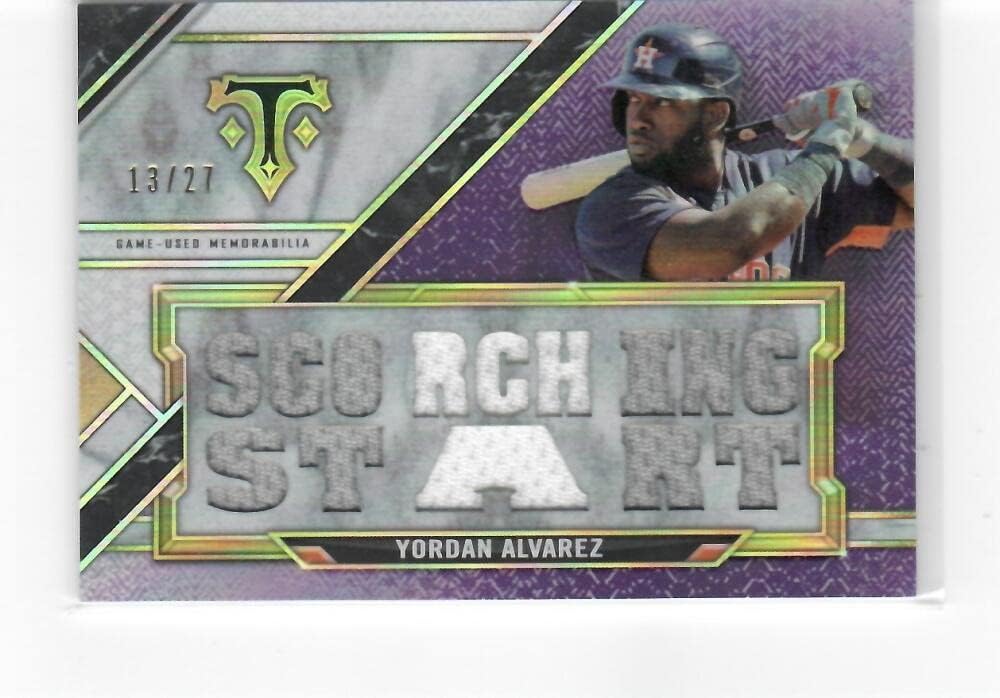 2014 Topps Triple Threads Relics Sepia #TTR-YA1 Yonder Alonso San Diego Padres MLB Baseball Card (Memorabilia/Game Used) 13/27 NM-MT