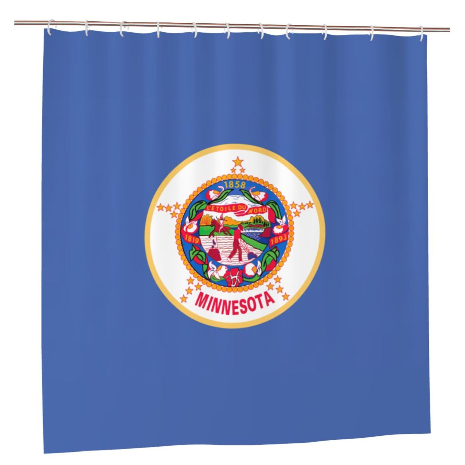 Rideau de douche Minnesota en tissu polyester étanche de 183 × 183 cm