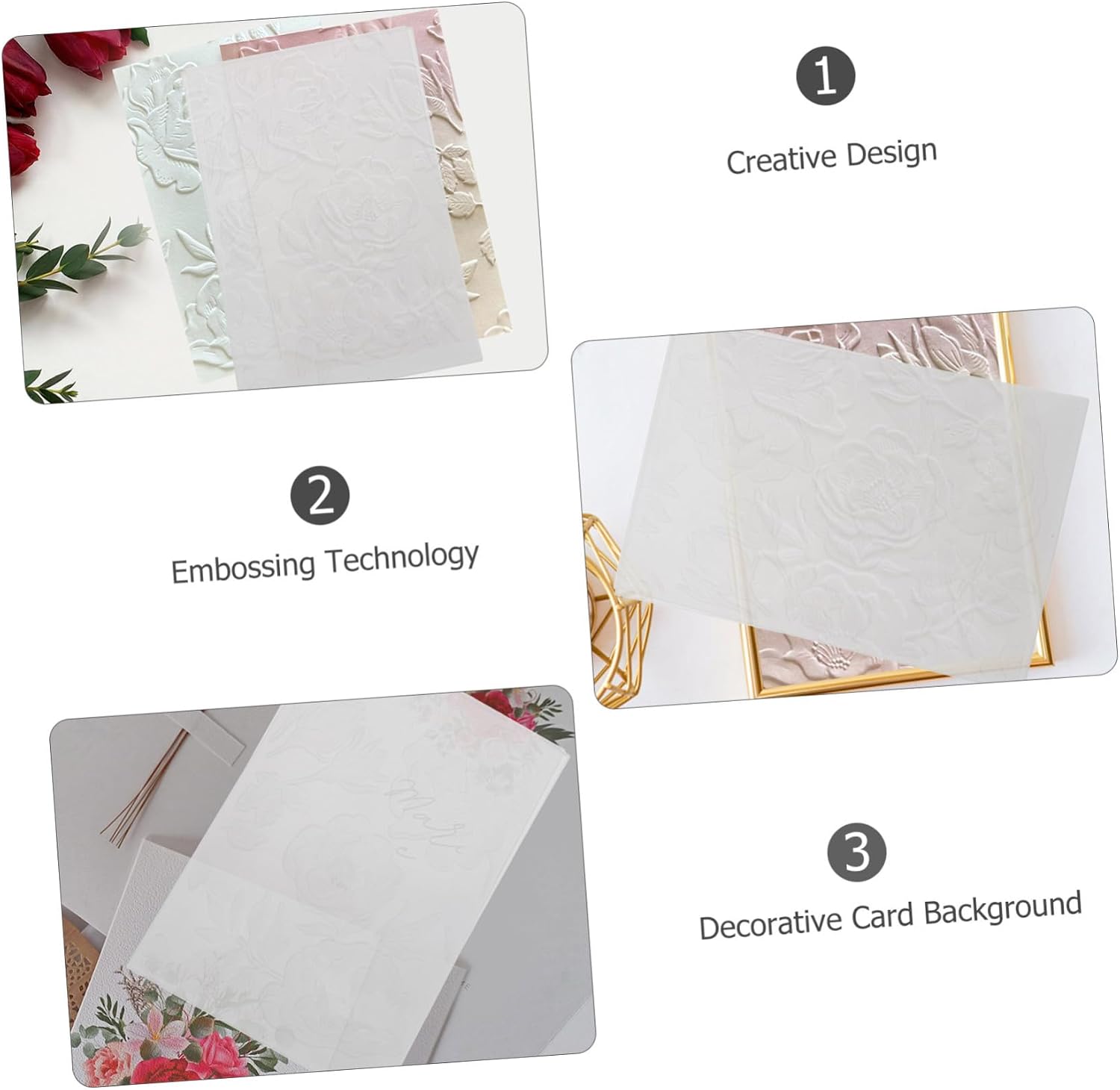 TEHAUX Embossing Folder for Card Making Scrapbooking Supplies Flower Stencil for Creative Projects for Handmade Greeting Cards and Album Decorations