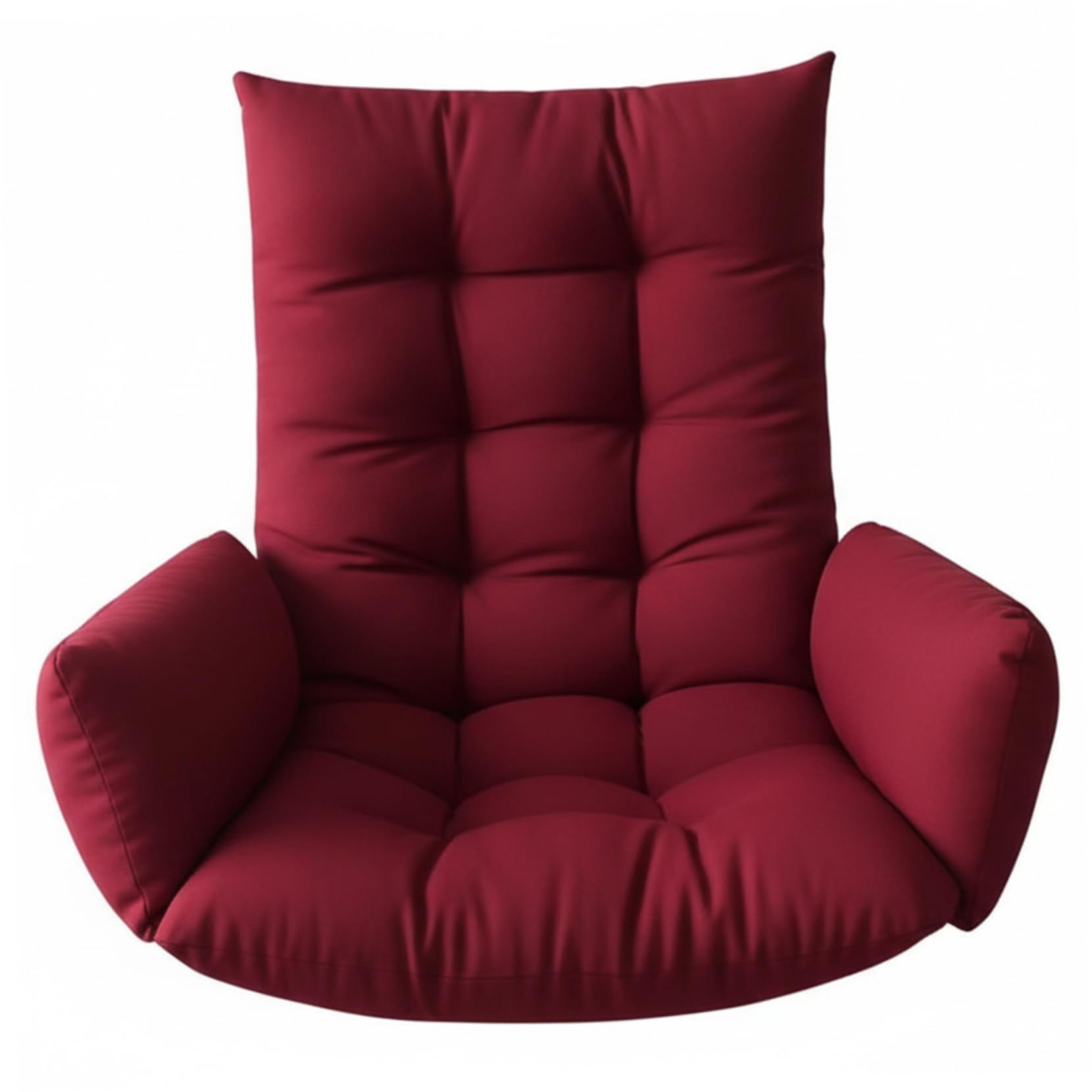 AwnsIMfreien Egg Chair Cushion Replacement, Thick & Soft Swing Chair Cushion with Stain-Resistant Fabric for Indoor Outdoor Hanging Chairs, Claret, Outdoor Cushions