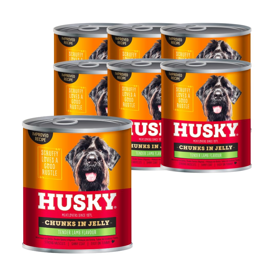 Husky Wet Dog Food Cuts in Jelly Lamb (6 x 775g) Wet Dog Food Cans