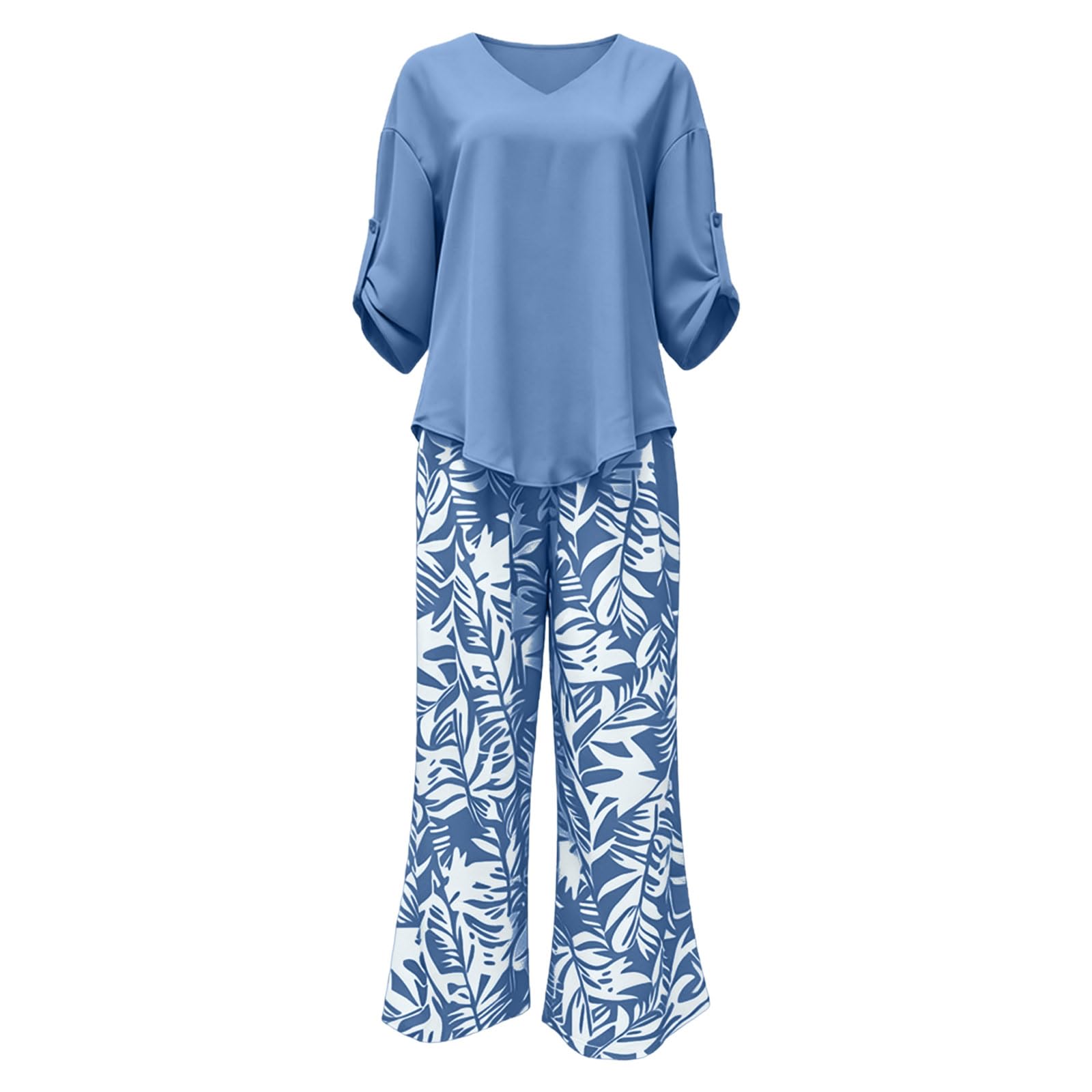 Generisch damen zweiteiler Loungewear Sets Für Damen 2 Teiliges Outfit Kurzärmelige Oberteile Shorts Mit Tasche Koord Sets loungewear set (Blue, XXXL)