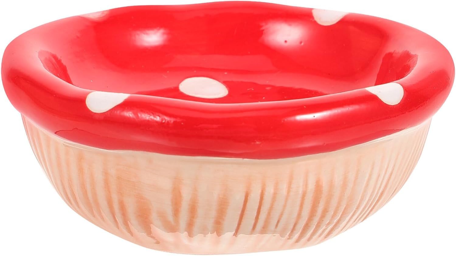 POPETPOP Ceramic Hamster Bowl Mushroom Shape 3.93 in Small Pet Feeding Dish for Hamsters Chinchillas and Rats Smooth Washable Food Bowl for Daily Use