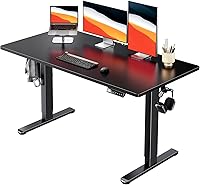 Vista 10 de HUANUO - Escritorio eléctrico de pie, 122 x 76 cm de una pieza, escritorio de altura ajustable para computadora, 4 configuraciones de memoria