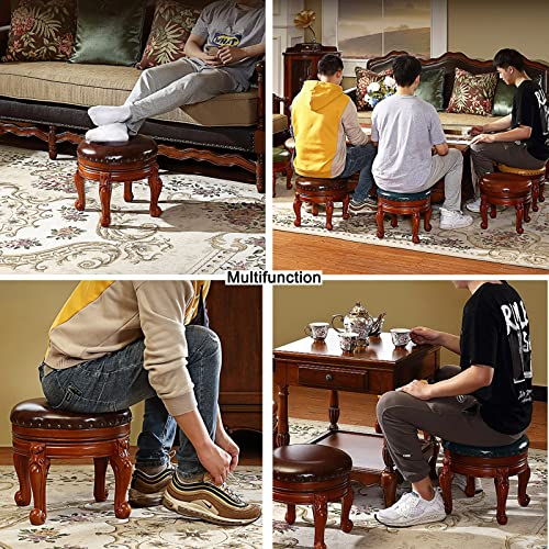 Tabouret rotatif en cuir : la solution compacte pour manque de sièges - 4
