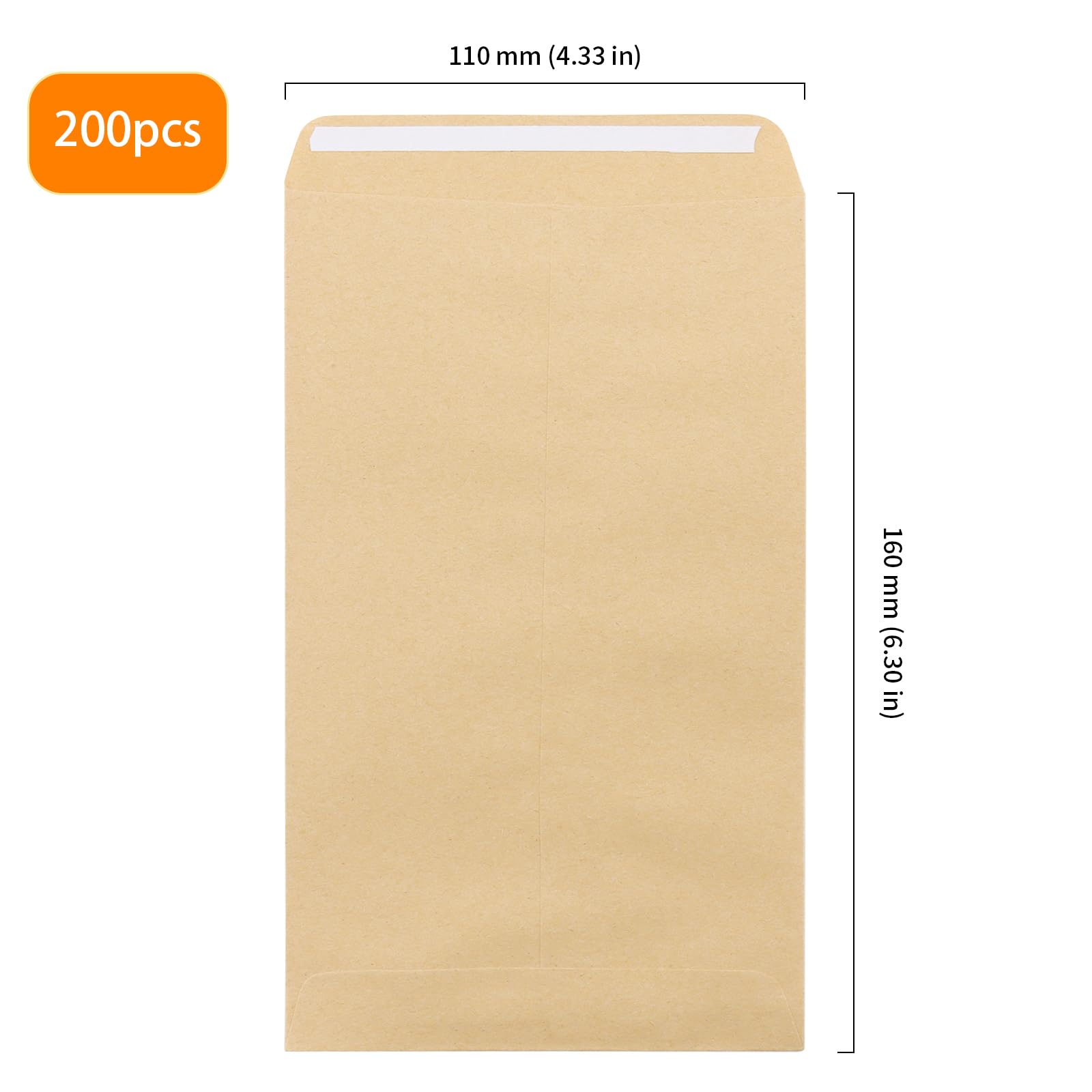 200 Buste Kraft Piccole Autoadesive - 16x11cm Per Monete, Francobolli - Foto 5