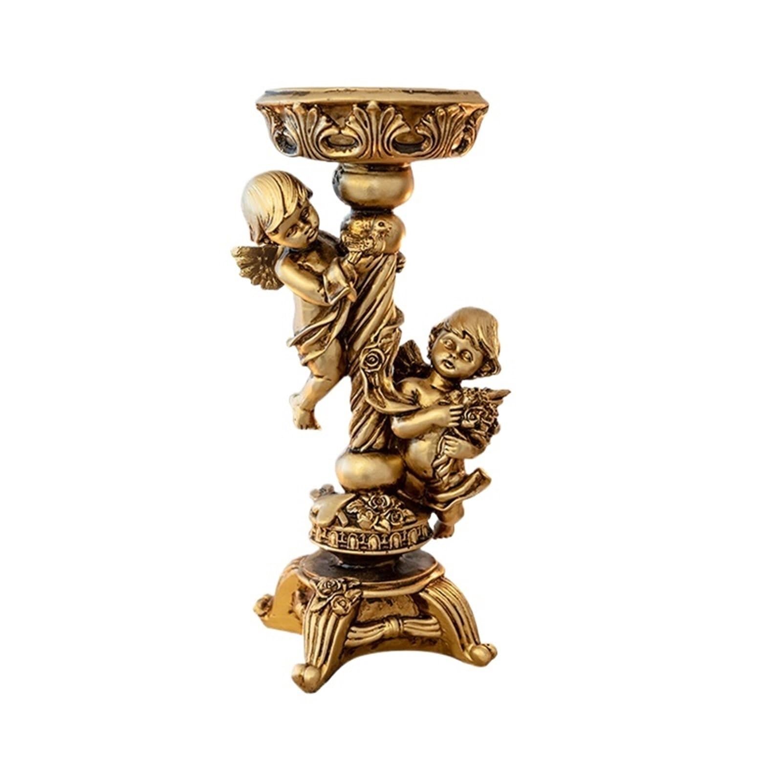 Metal Candle Holder Candle Holder Golden Crafts Candlestick Desktop Ornaments Home Decoration(Color 4)