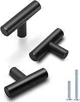 Vista 69 de Manijas Probrico modernas para gabinetes de cocina, con forma de T, color blanco