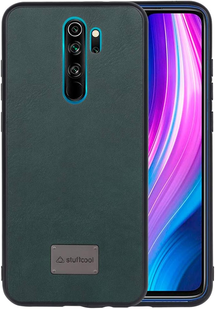 Stuffcool Haut PU Leather Back Case Cover for Xiaomi Redmi Note 8 Pro - Green