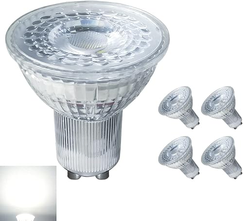 Miniatura 1 de Bombilla LED GU10 de 5 W, sin parpadeo, equivalente a 40 W, 6000 K, luz diurna blanca fría, foco de gran angular, luz de riel empotrada, luz