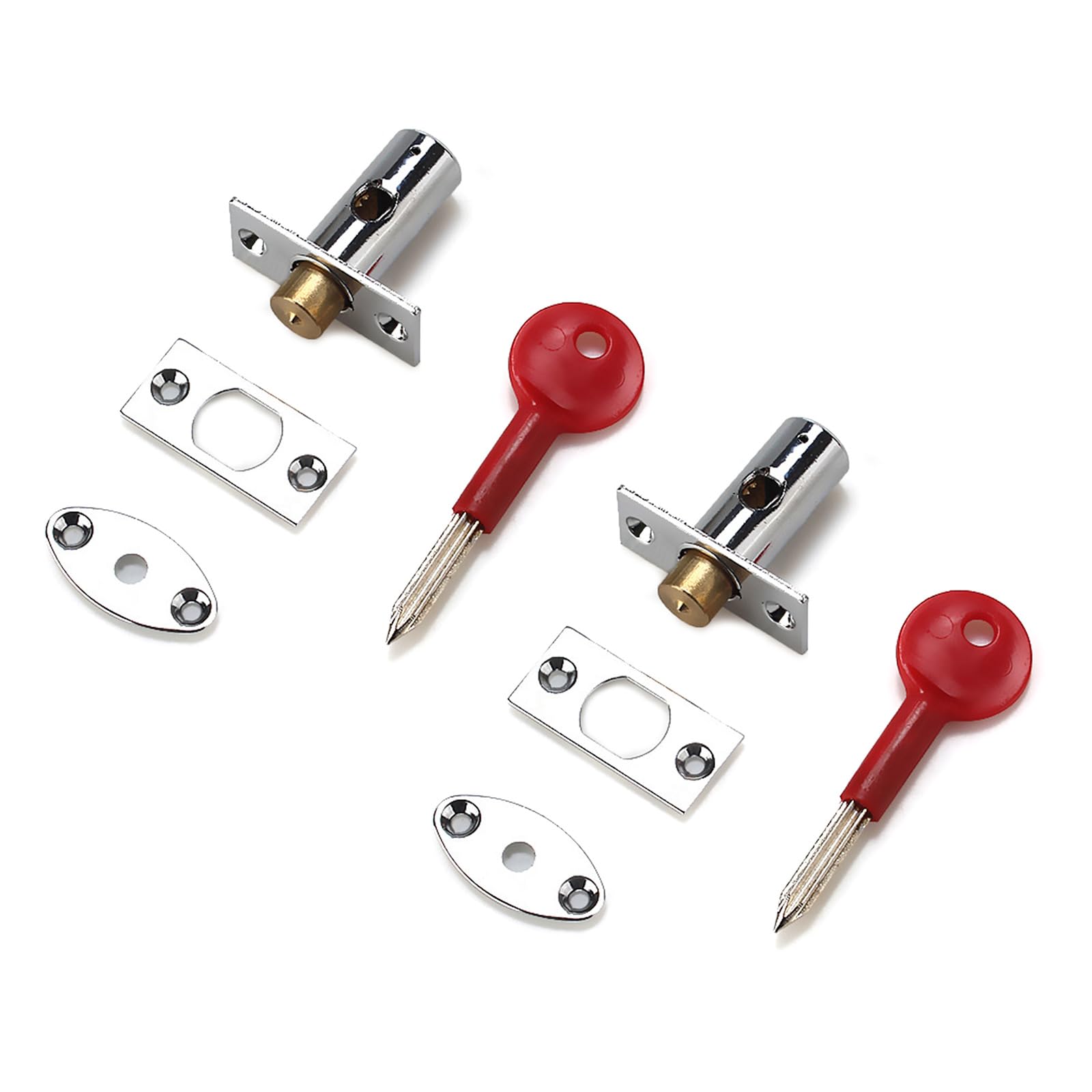 Buxuaaaa Multicolor 2Pcs Mortice Door Bolts With Star Concealed Mortise Door Pipe Tube Well Invisible For Mortice Bolts With Star