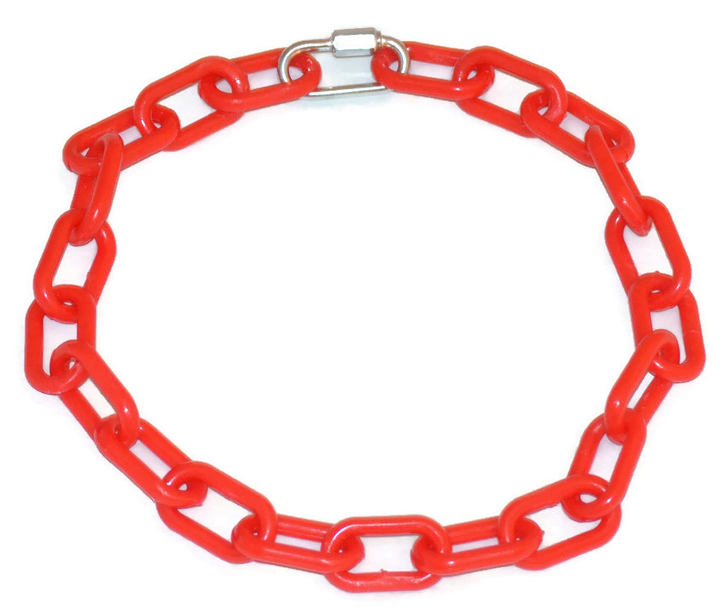 Goat Collars Plastic Chain with Metal Quick Link 20", 28" & 36" Long (Red, Small 20")