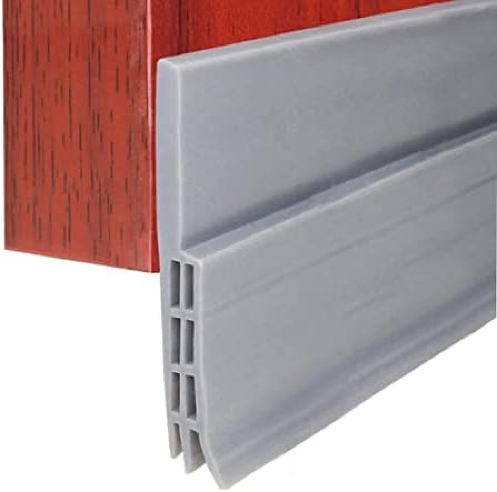 Adesivo 2M sotto la porta Spazzatrice Guarnizione in gomma insonorizzata Striscia di tenuta inferiore Paraspifferi Paraspifferi Bianco Grigio-,Grigio