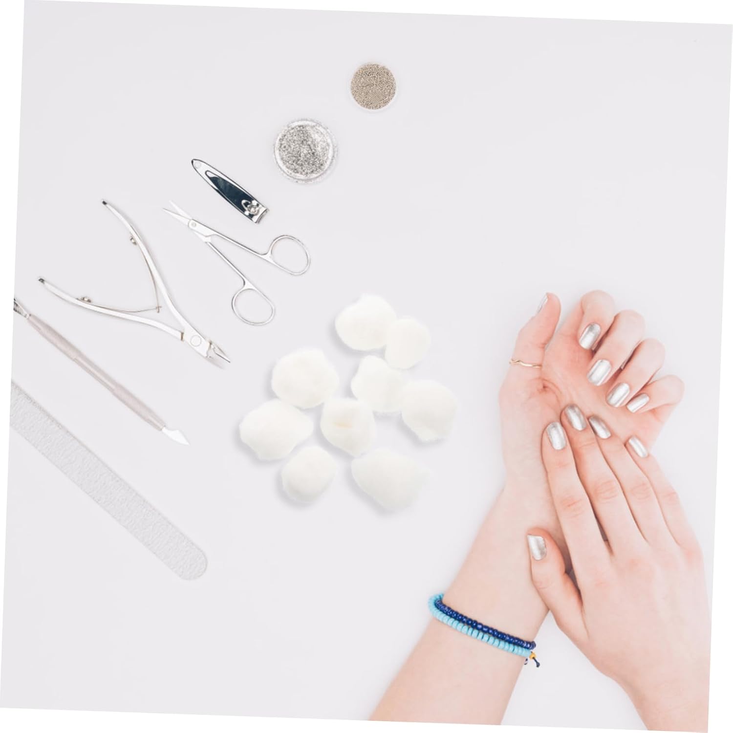 OUNONA Mini Cotton Balls for Nail Care Makeup Removal Soft Absorbent Pure Cotton 500g