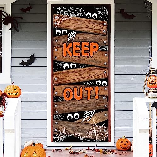 IMISHM Halloween Door Decorations Halloween Door Cover Large Fabric Halloween Decorations...