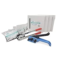 Vista 15 de IDL Packaging Kit de flejado de polietileno (PP) de grado industrial de 1/2 pulgada x 200 pies, resistencia a la rotura de 300 libras, solución