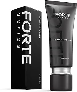 Forte Series Royal Shaving Cream, Premium Protective Barrier Cream, Non-Foaming Texture, Skin-Safe Glide, Anti-Irritating Formula, Black