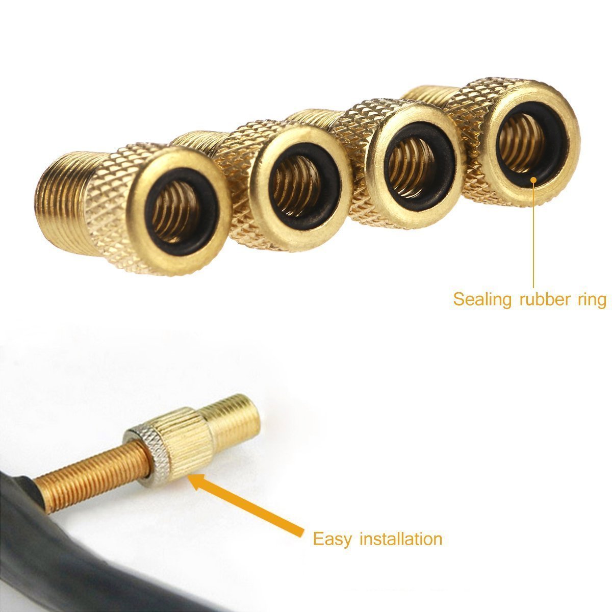 NAMVO Rower rower rower opona rura pompka Presta to US adapter do konwertera wentylu – 10 szt.
