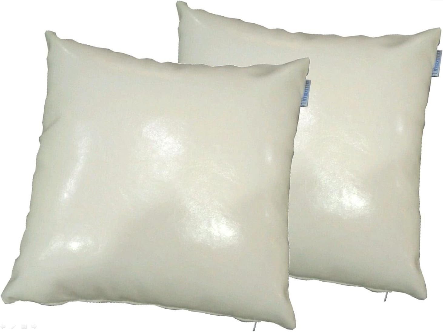 MYBESTFURN PU Leather Sofa Throw Pillows- White