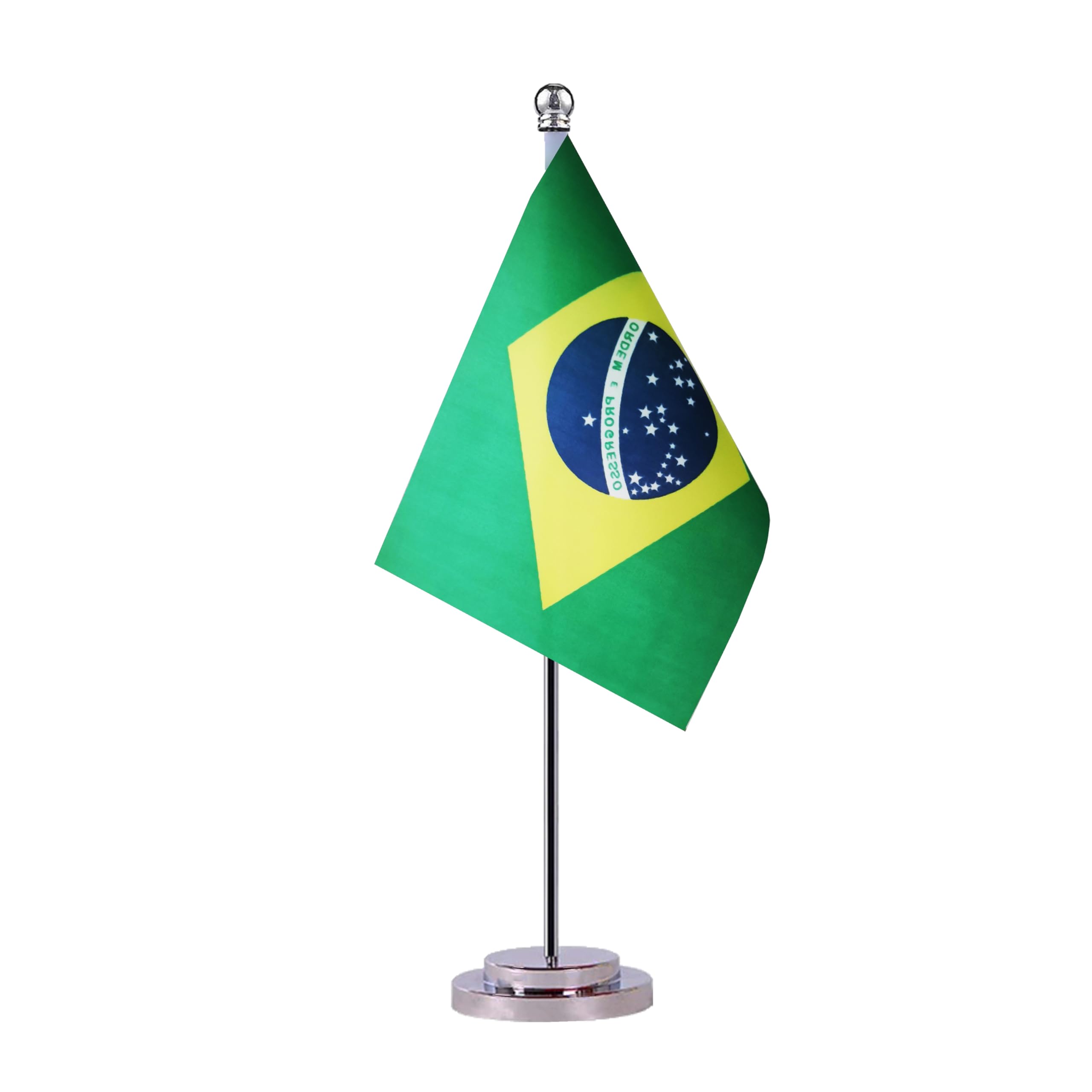 Brazil Brazilian Desk Table Flag, Small Mini Brazil Brazilian Desktop Flag,Miniature International World Country Flags,Festival Events Celebration,Office decoration