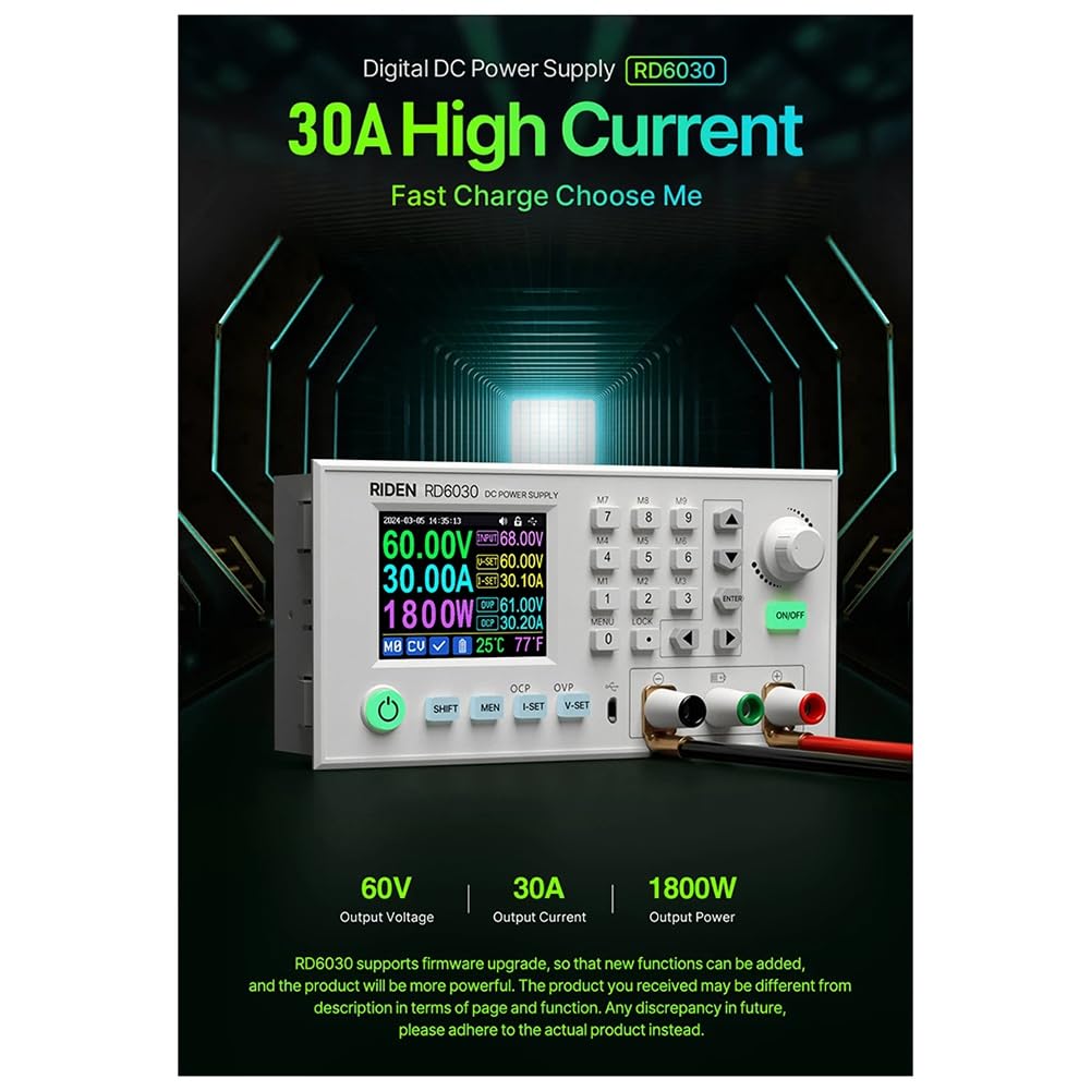 RD RD6030 RD6030W 60V 30A DC Banc De Tension Abaisseur Réglable Alimentation Régulée Convertisseur Buck Charge De Batterie Et Bloc D'alimentation 1500W