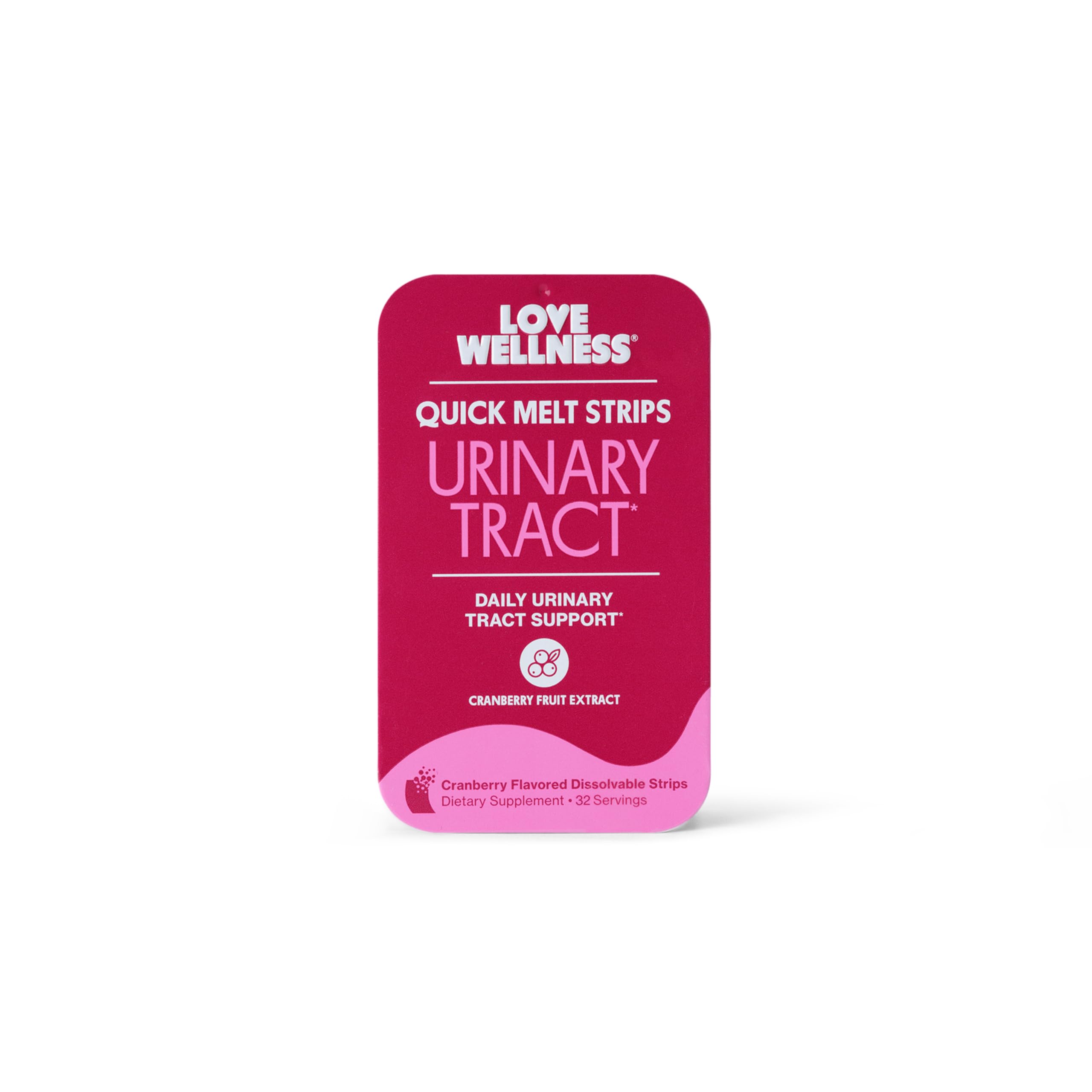 Love Wellness | Urinary Tract Quick Melt Strips | 36mg PACs | 32 Strips