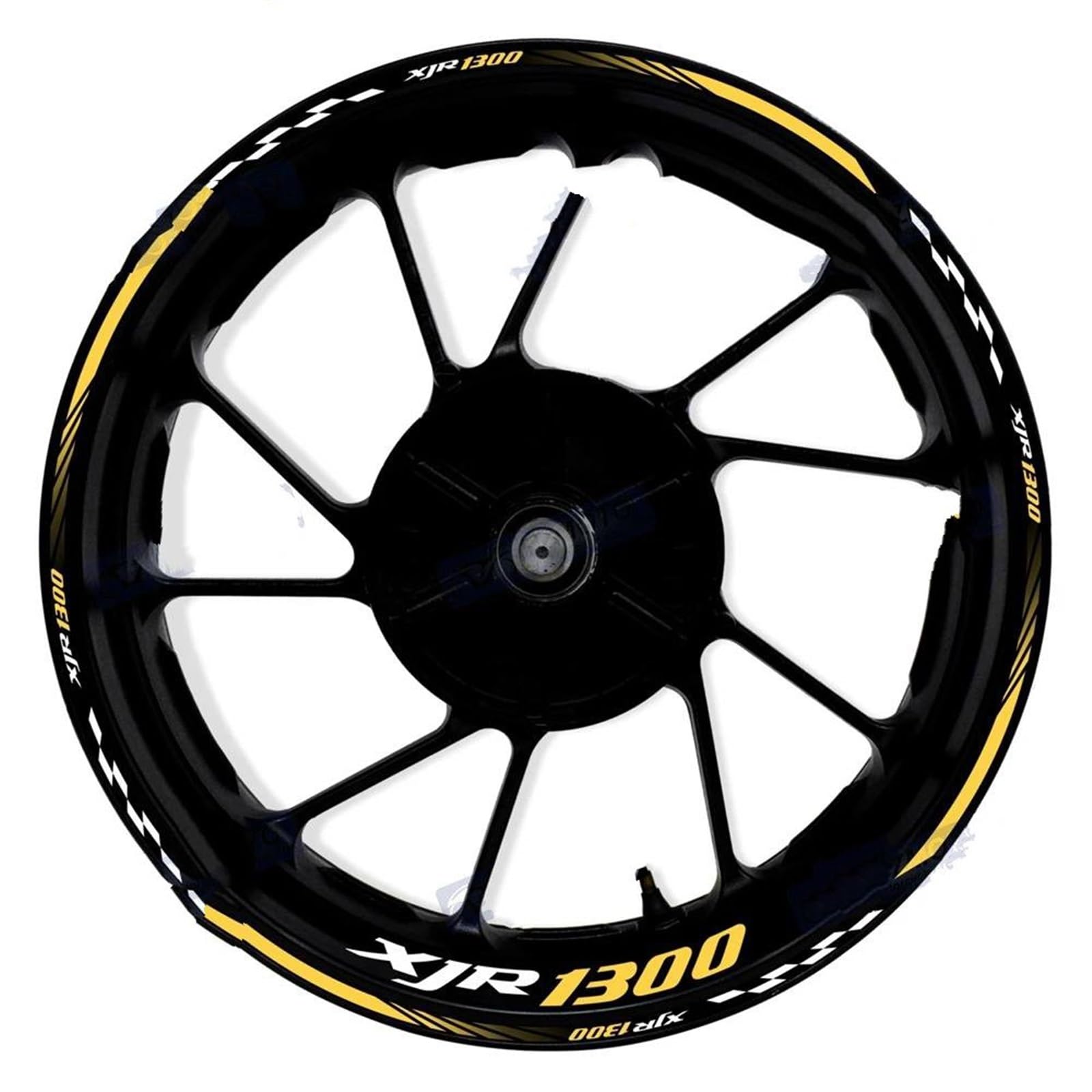 NMBZVE Rim stickers Motorcycle Wheel Sticker Racing Rim Stripe Decal Motorcycle Decoration Accessories For Y&amaha XJR1300 XJR 1300(Style 11)