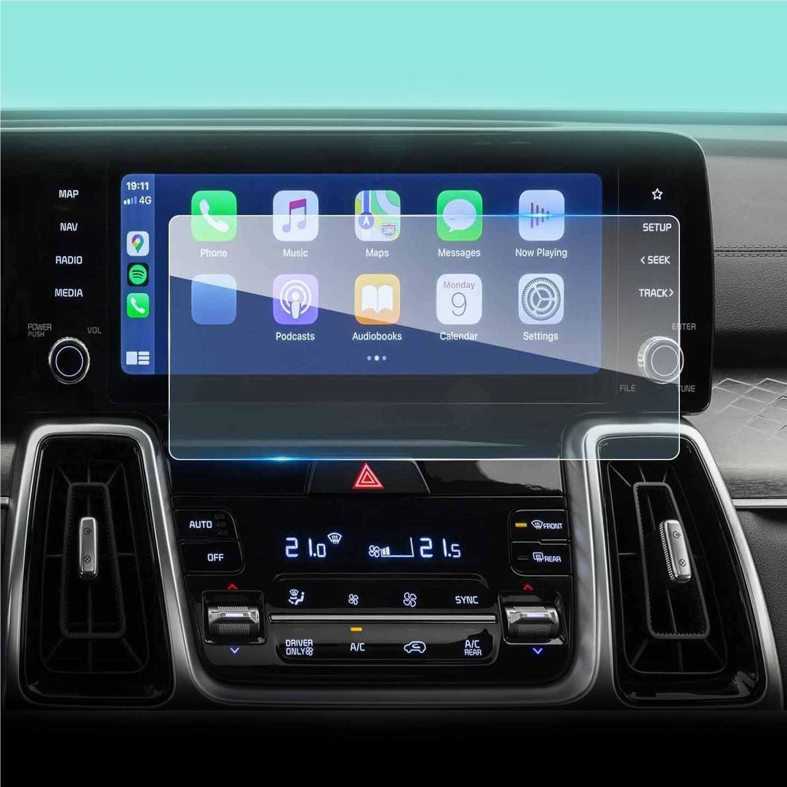 Écran Tactile Kia Sorento MQ4 Film Verre Trempé Anti-Rayures 10"