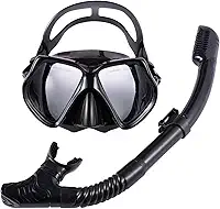 Mascara De Mergulho Snorkel Para Adultos Com Visão Ampla de 180°
