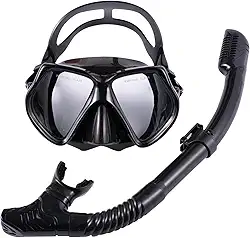 Mascara De Mergulho Snorkel Para Adultos Com Visão Ampla de 180°