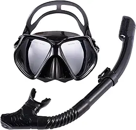Mascara De Mergulho Snorkel Para Adultos Com Visão Ampla de 180°