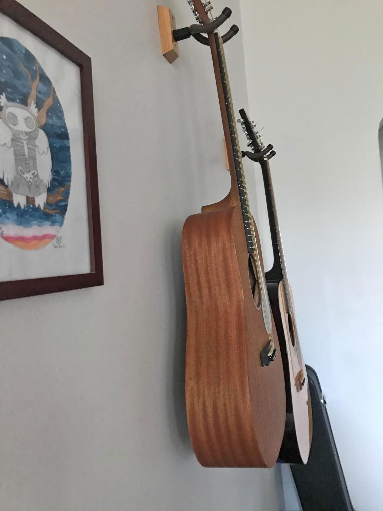 Guitar Display Shelf 4-in-1 Guitar Wall Mount Shelf - Multi Function And  Display Wooden Guitar Hanger, image size:1224x1632