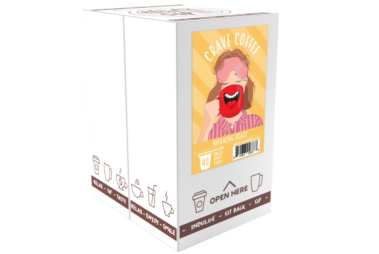 Crave Beverages Morning Roast - Dosis de café ligeramente tostadas, para cafetera Keurig K Cup (40 unidades)