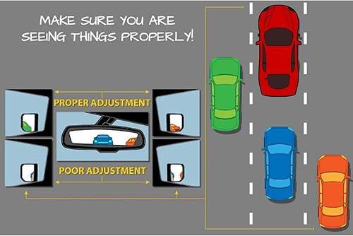 Miniatura 8 de WLLW Cristal de espejo para Ford E-150E-250E-450E-450 SUPER DUTY E-150E-250E-350E-450ECONOLINE Vidrio de repuesto plano solo izquierdo con adhesivo