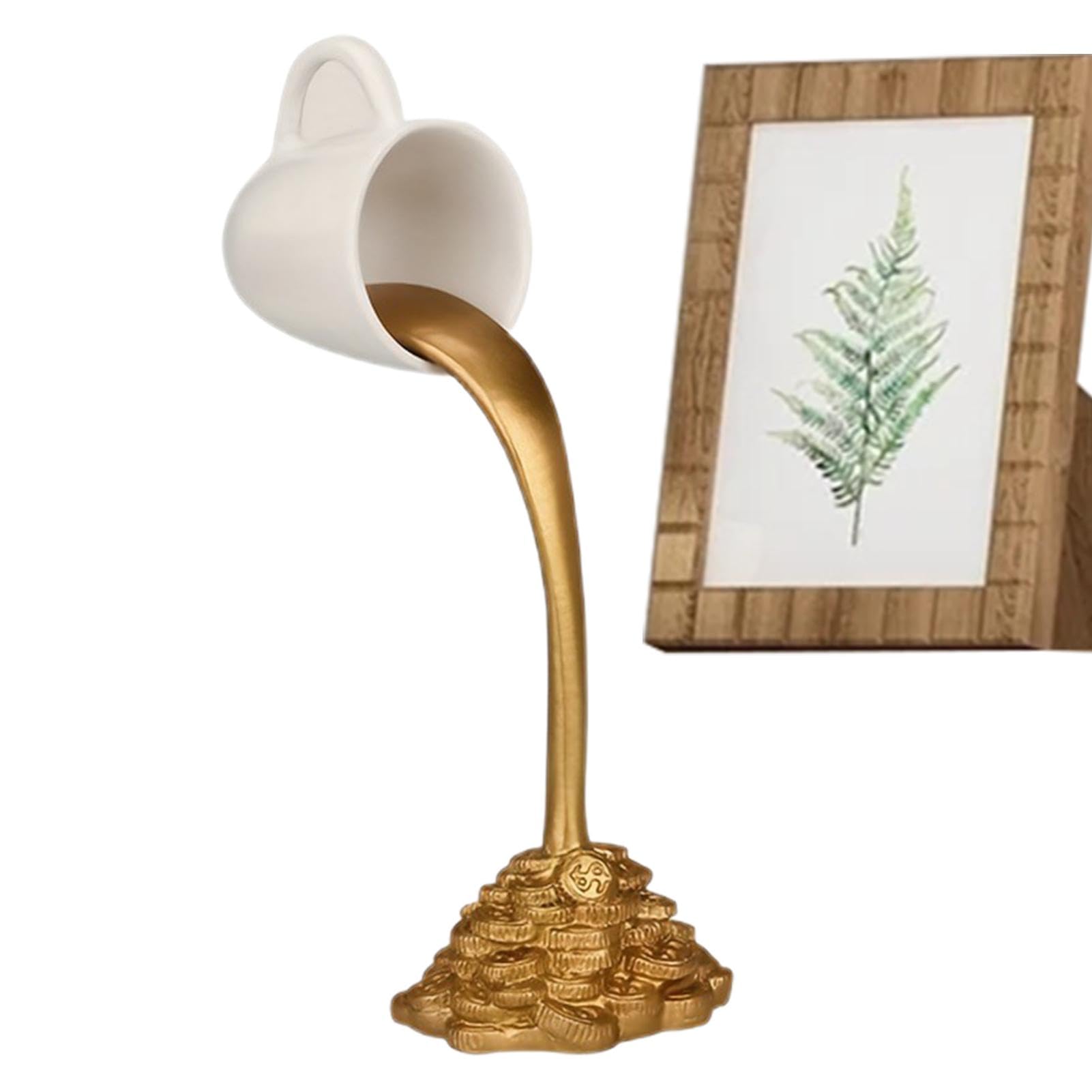 Floating Mug - Spliing Coffee Cup Decoration for Table | Resin Pouring Splash Table Sculpture, Funny Home Aesthetic Decor, Levitation Mug, Magnetic Mug, Hovering Cup for Coffee Lovers